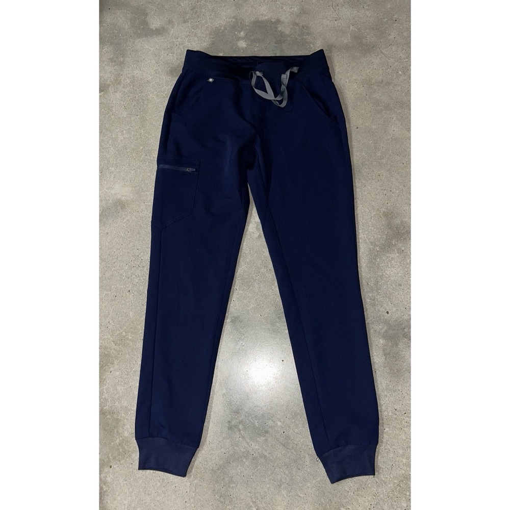 Figs Zamora Jogger Scrub Pants Navy Blue Technical Collection Woman's Small Tall